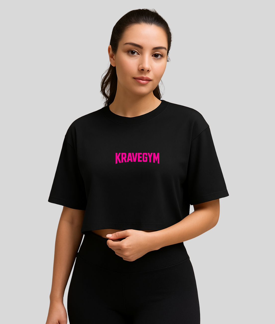 Cropped Oversized - KRAVEGYM (Branca)