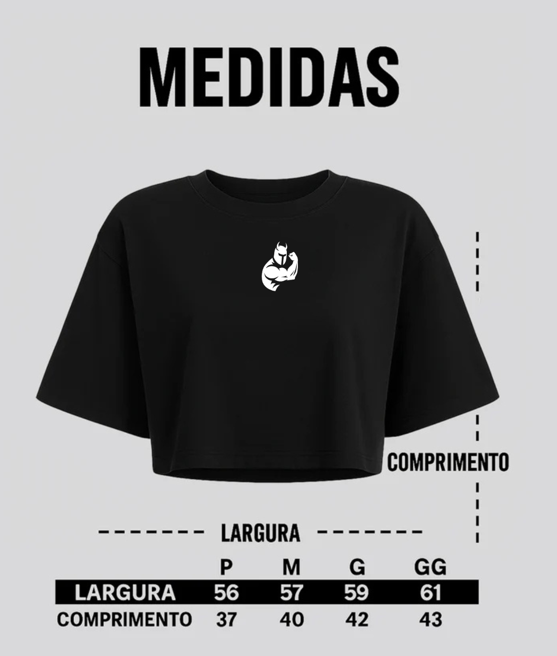 Cropped Oversized - KRAVEGYM (Branca)