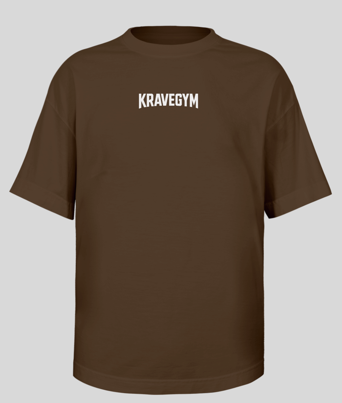 Camiseta Oversized - KRAVEGYM e KVG (Marrom)