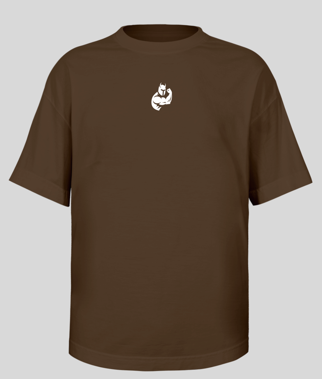 Camiseta Oversized - KRAVEGYM e KVG (Marrom)