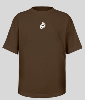 Camiseta Oversized - KRAVEGYM e KVG (Marrom)