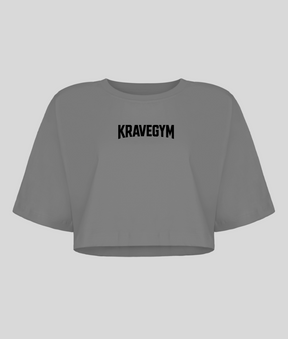 Cropped Oversized - KRAVEGYM (Cinza)