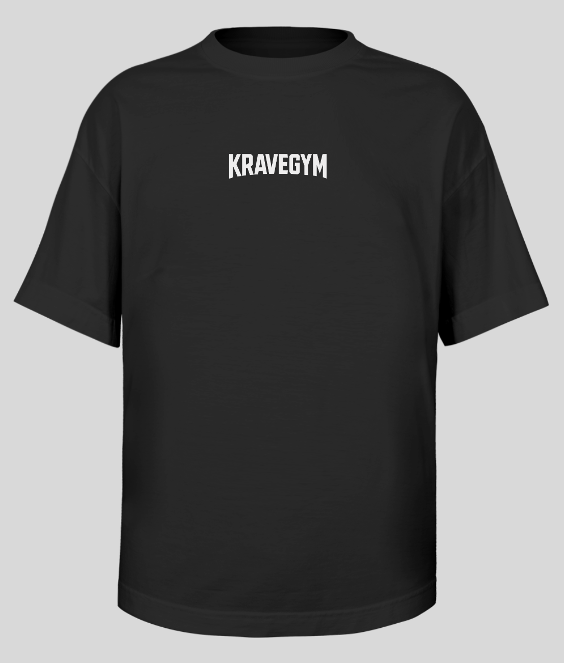 Camiseta Oversized - KRAVEGYM e KVG (Preta)