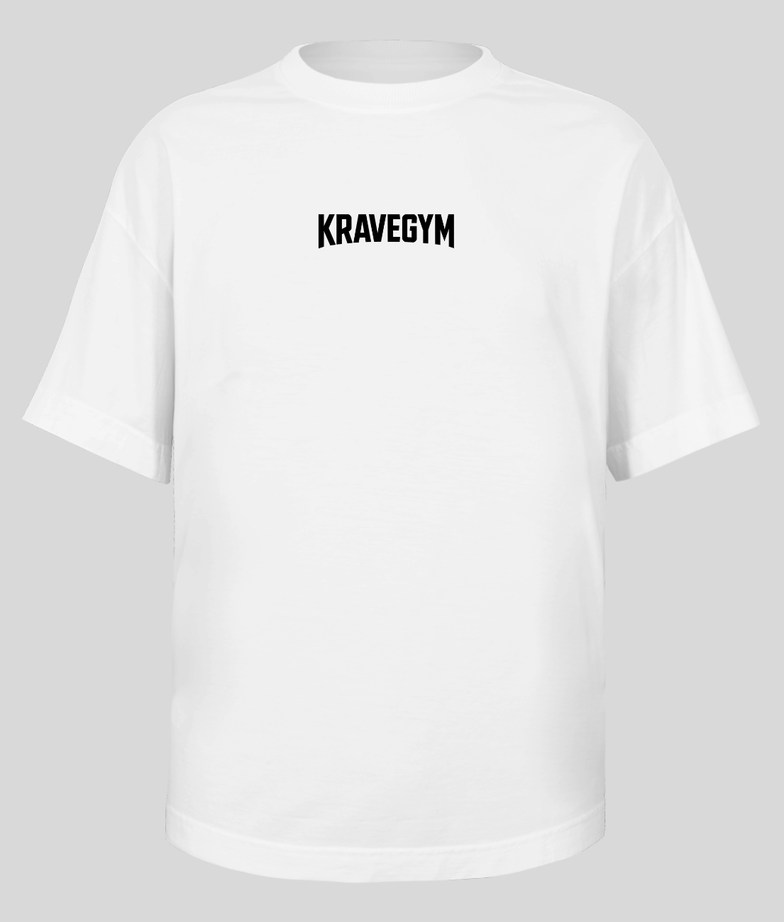 Camiseta Oversized - KRAVEGYM e KVG (Branca)
