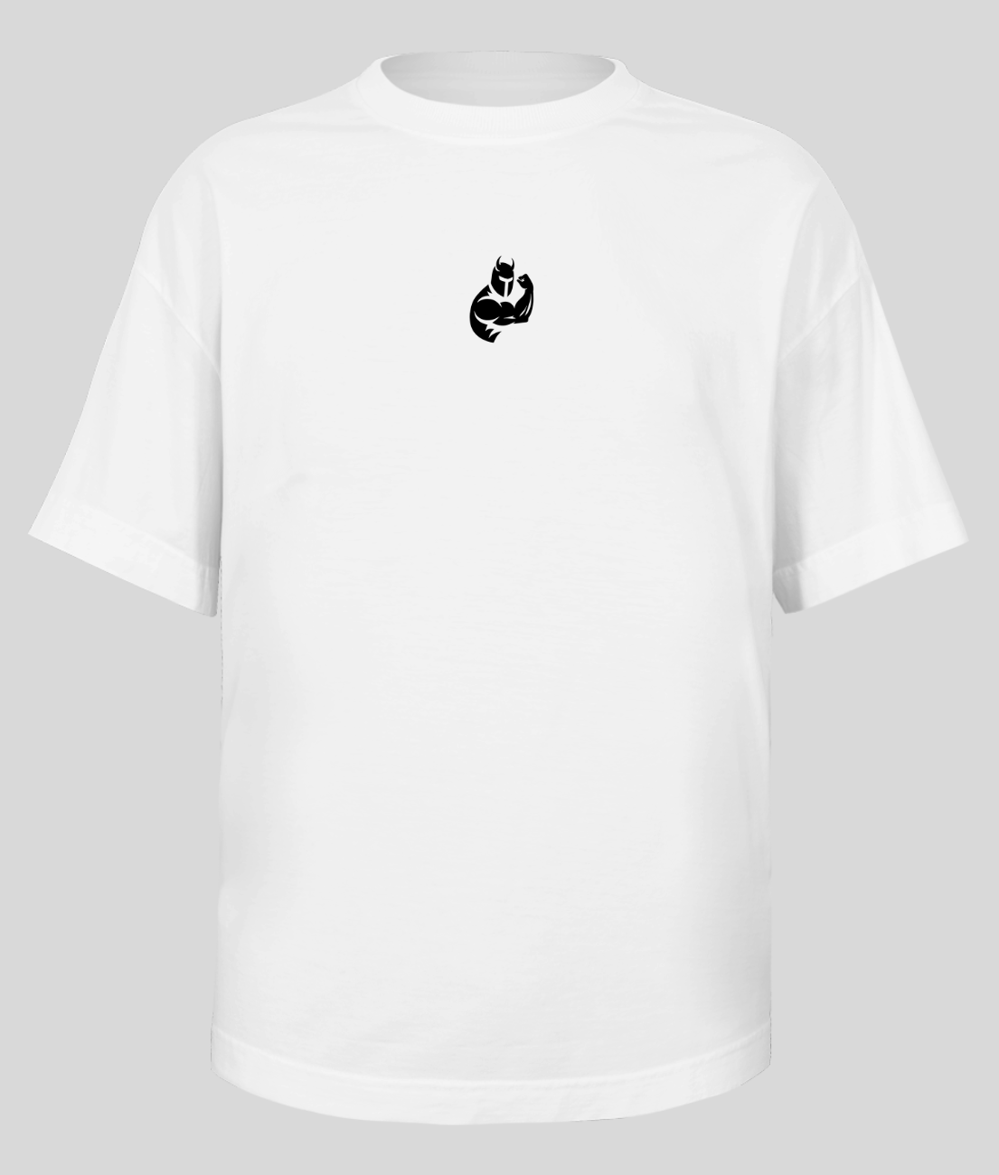 Camiseta Oversized - KRAVEGYM e KVG (Branca)