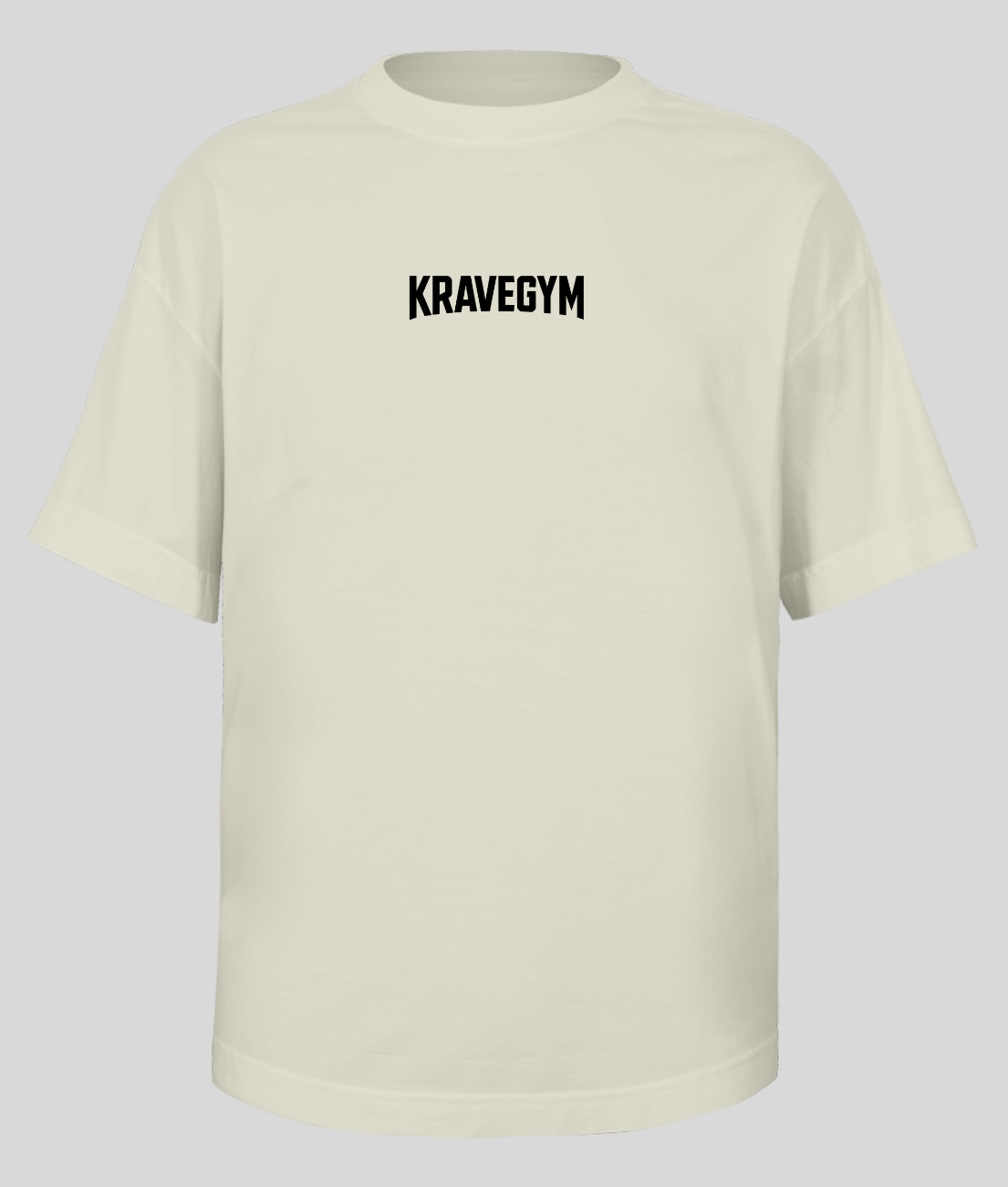 Camiseta Oversized - KRAVEGYM e KVG (Off-White)