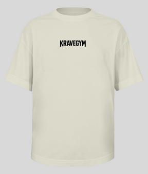 Camiseta Oversized - KRAVEGYM e KVG (Off-White)
