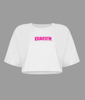 Cropped Oversized - KRAVEGYM (Branca)