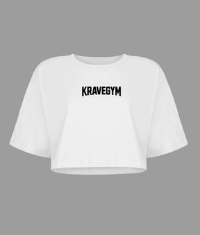 Cropped Oversized - KRAVEGYM (Branca)